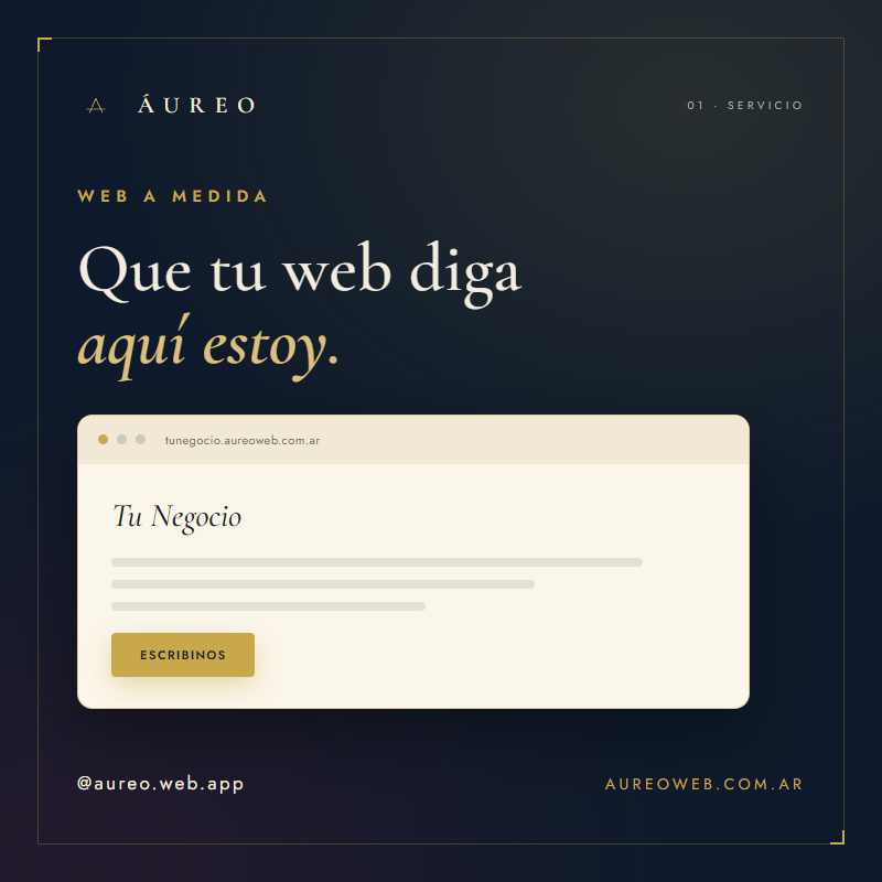 Que tu web diga aquí estoy